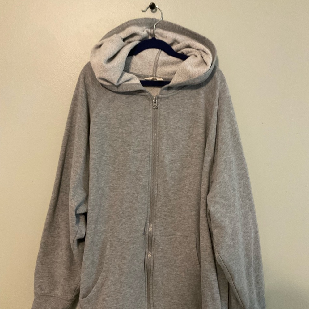Gray Zip-Up Hoodie